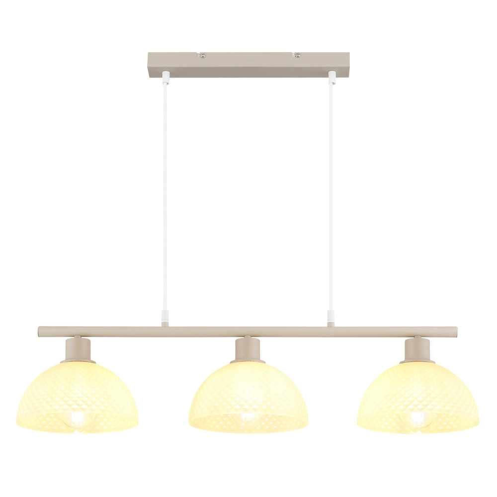 3-lichts hanglamp Selma zand bruin Globo 9007371592104