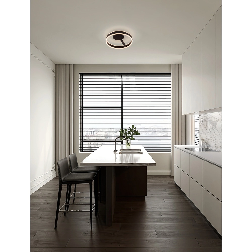 Plafondlamp Bianco zwart Ø 40cm Lyora 5212017473813