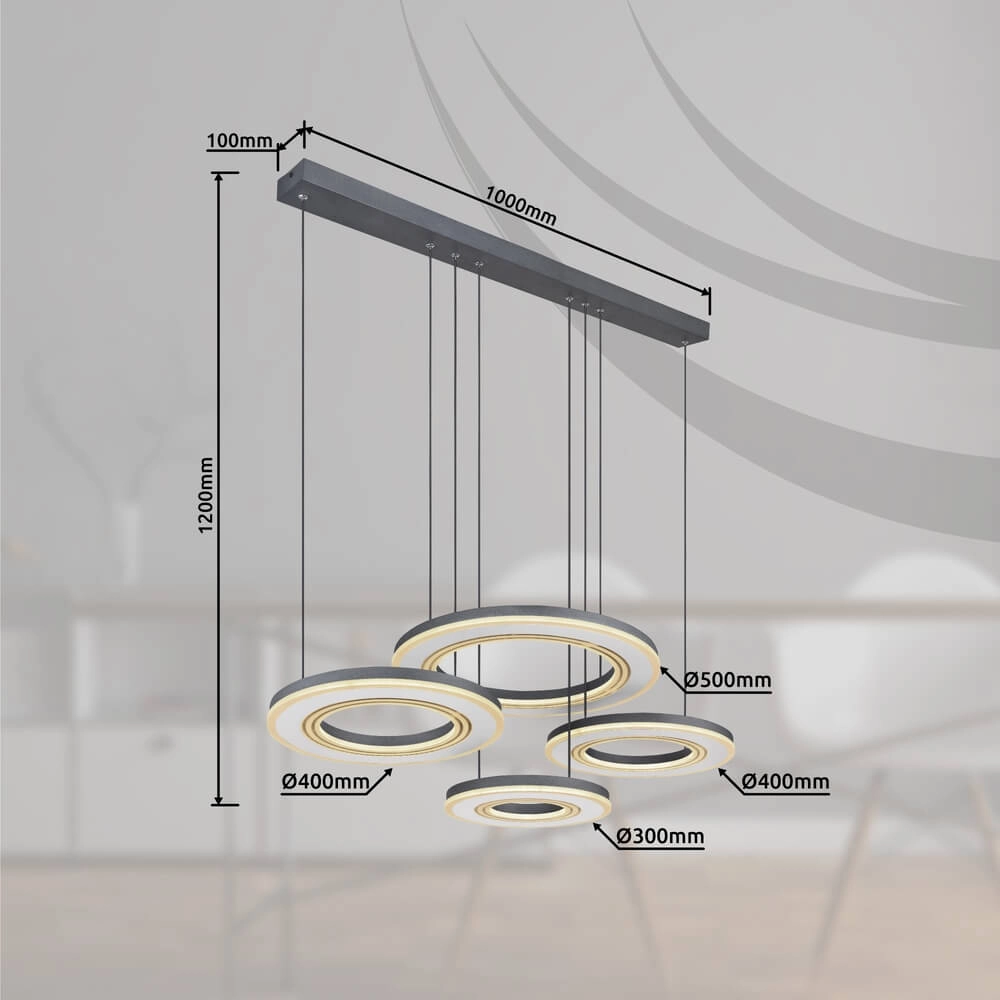 Hanglamp design Blasius 100 x 50cm Globo 9007371425631