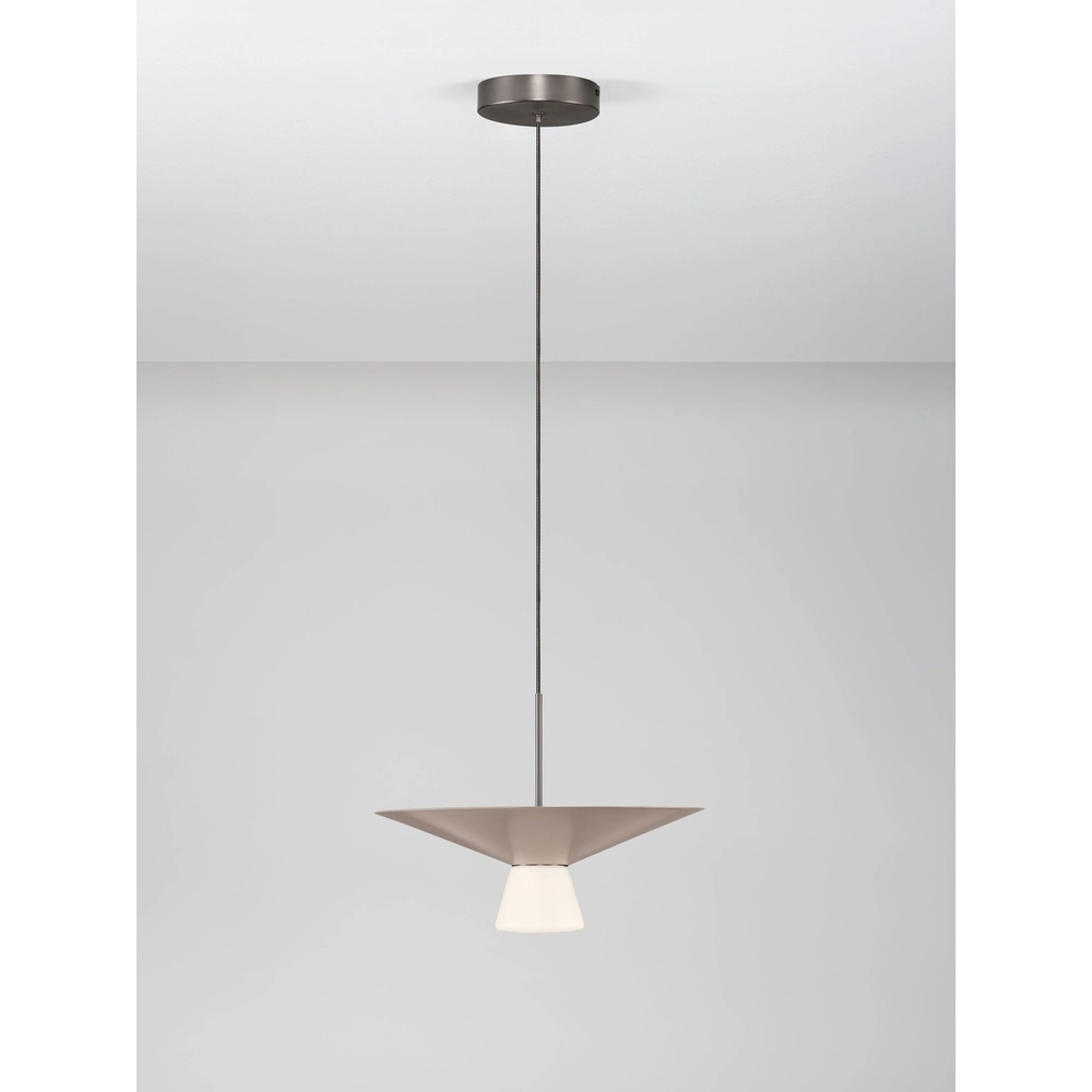Design hanglamp Baris wit met grijs en bruin Ø 38cm Lyora 5212017495297