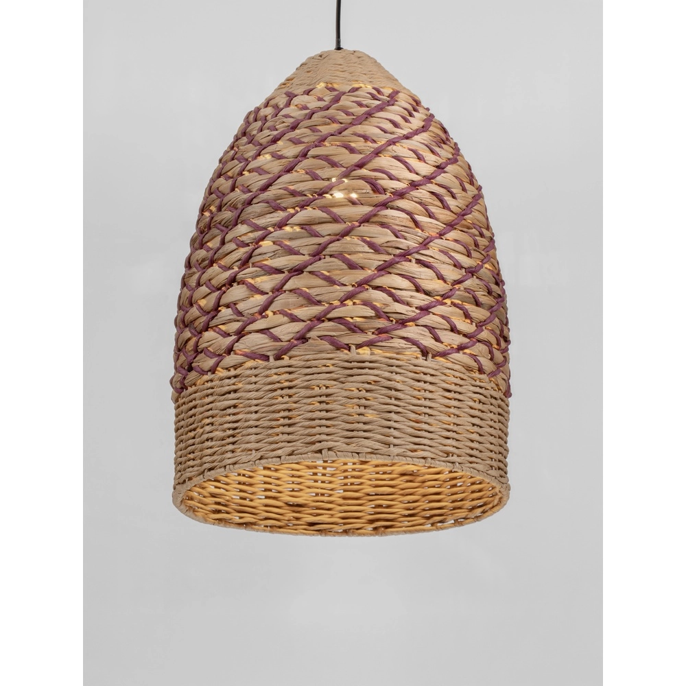 Pendant lamp Mapi Ø 37cm red with brown Lyora 5212017477323