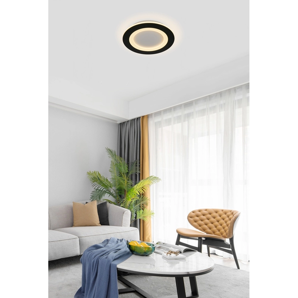 Plafonniere Ringo Ø 39cm zwart Searchlight 5053423303758