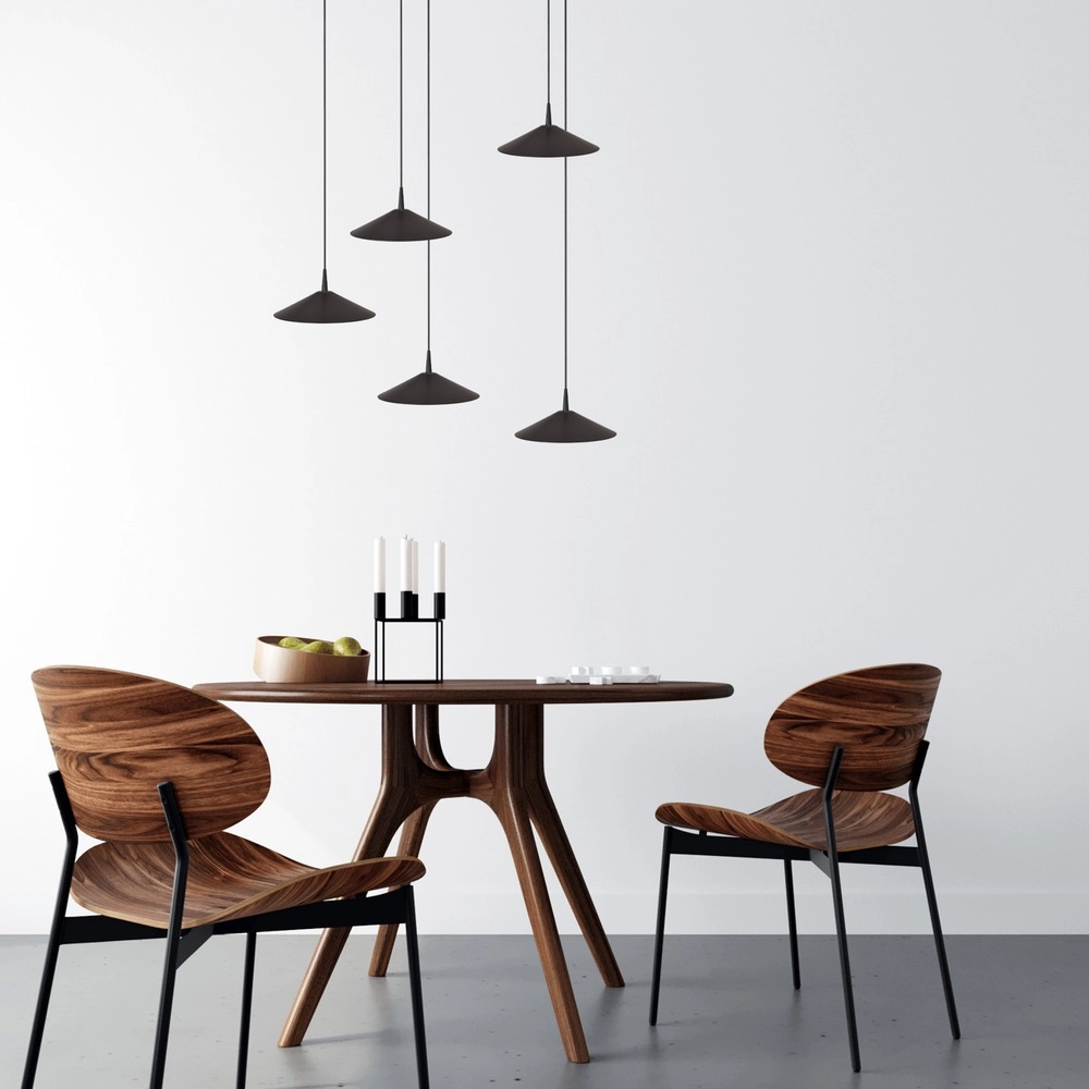 5-lichts hanglamp Ceppo zwart Ø 22cm rond Masterlight 8718121358758
