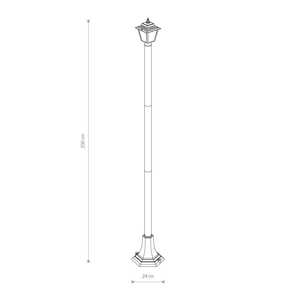 Staande tuinlamp Ana 2m Lyora 5903139105026