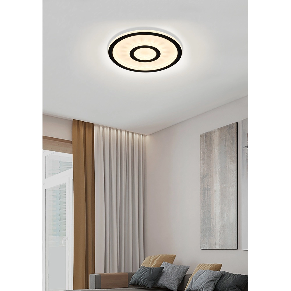 Plafonniere Roundel zwart Searchlight 5053423299556