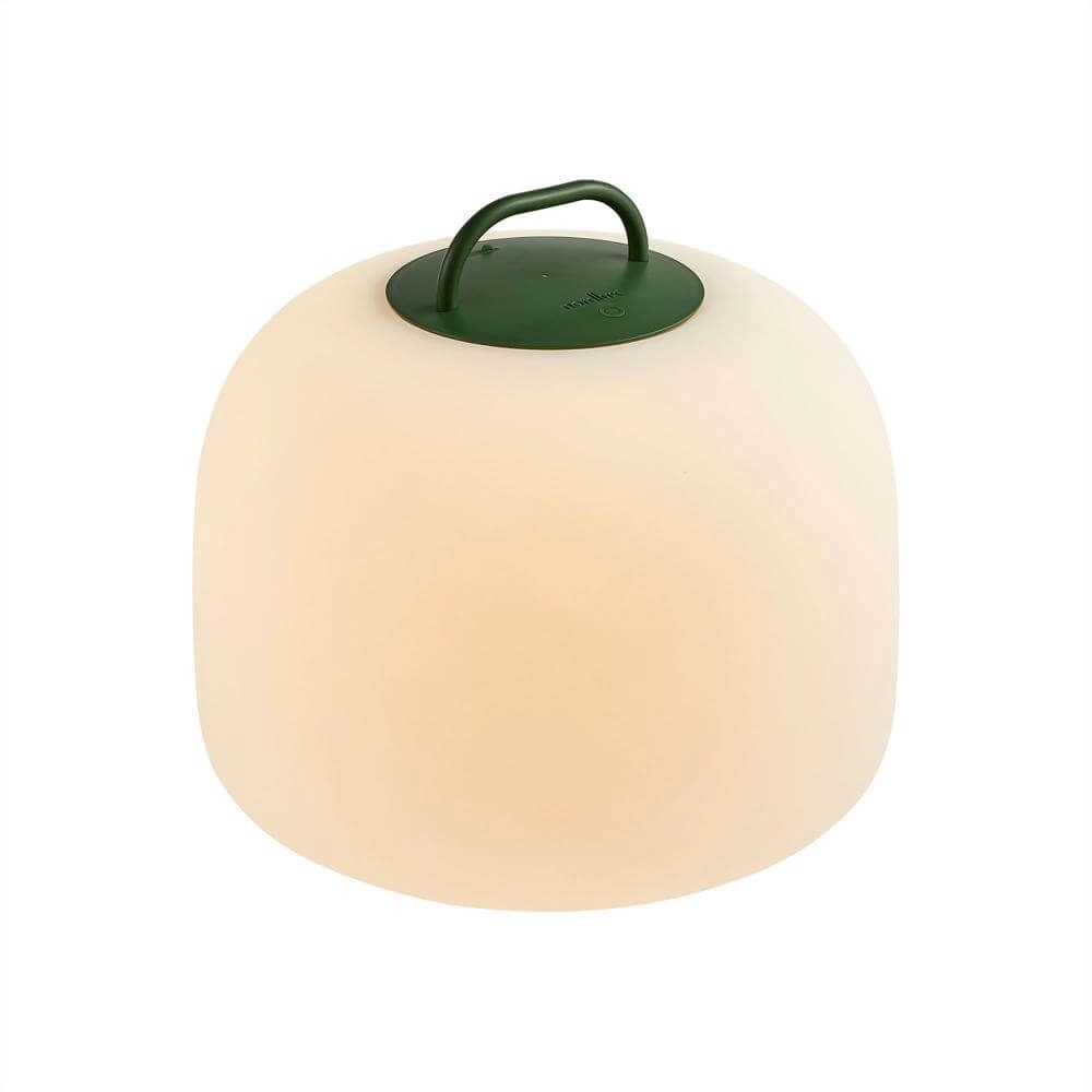 Tafellamp Kettle To-Go oplaadbaar wit met groen Ø 36cm