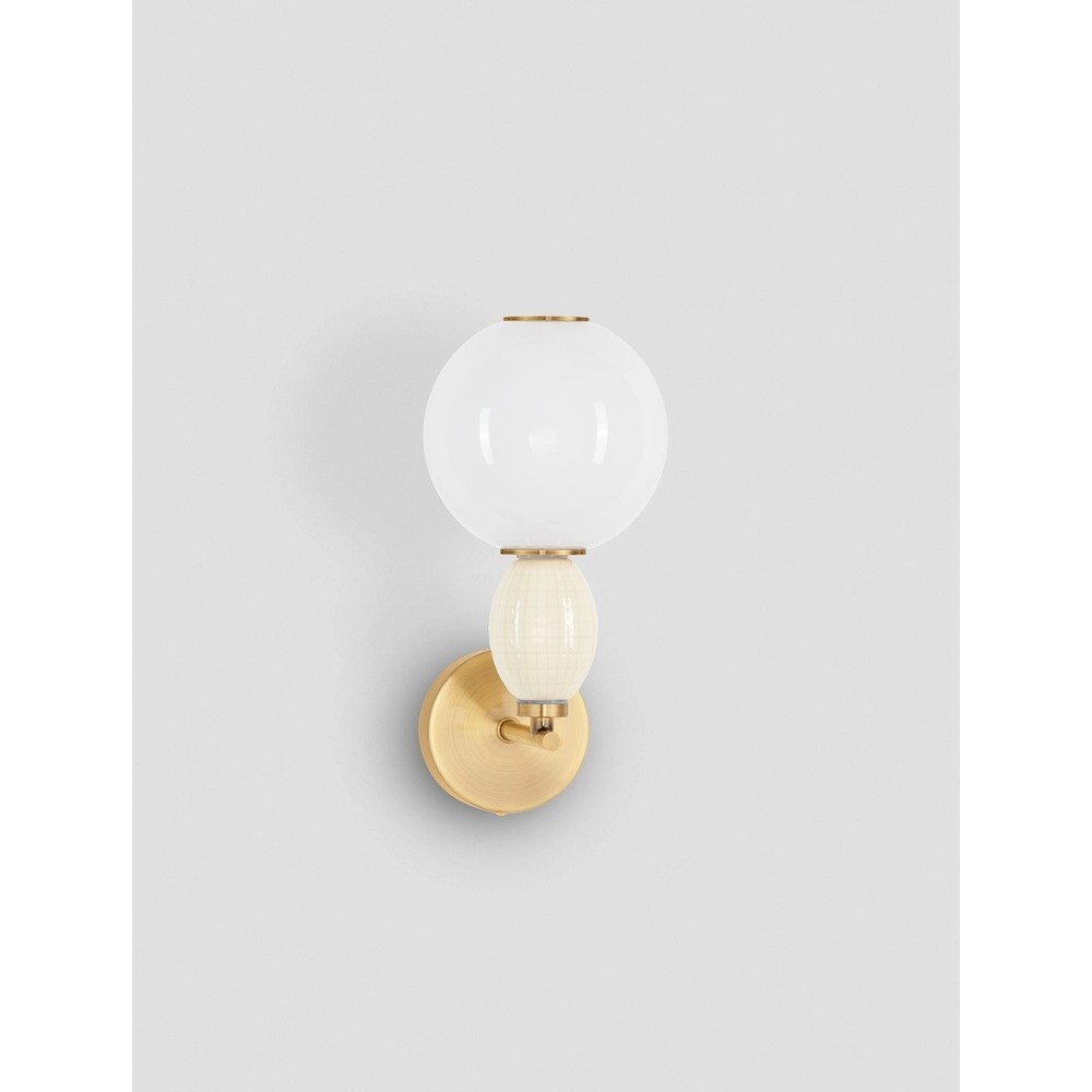 Wandlamp Obrie goud met wit Lyora 5212017484215