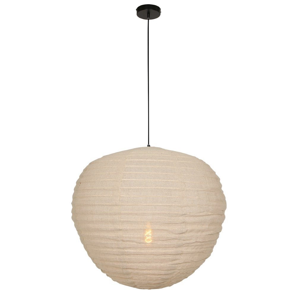 Hanglamp Bangalore Ø 70cm zwart met lichtbruin Steinhauer 8712746127935