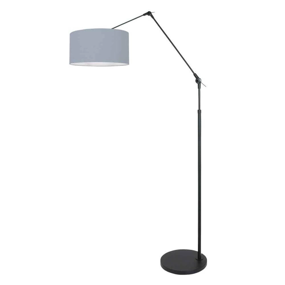 Vloerlamp Prestige Chic zwart met lichtblauwe kap Steinhauer 8712746175349