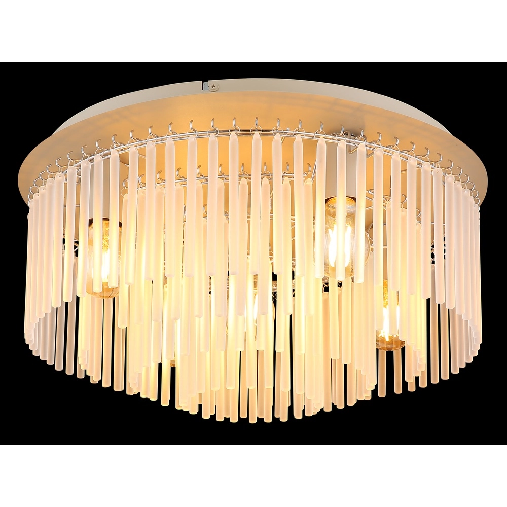 Plafondlamp Gorley zand bruin met glas Ø 50cm Globo 9007371578719