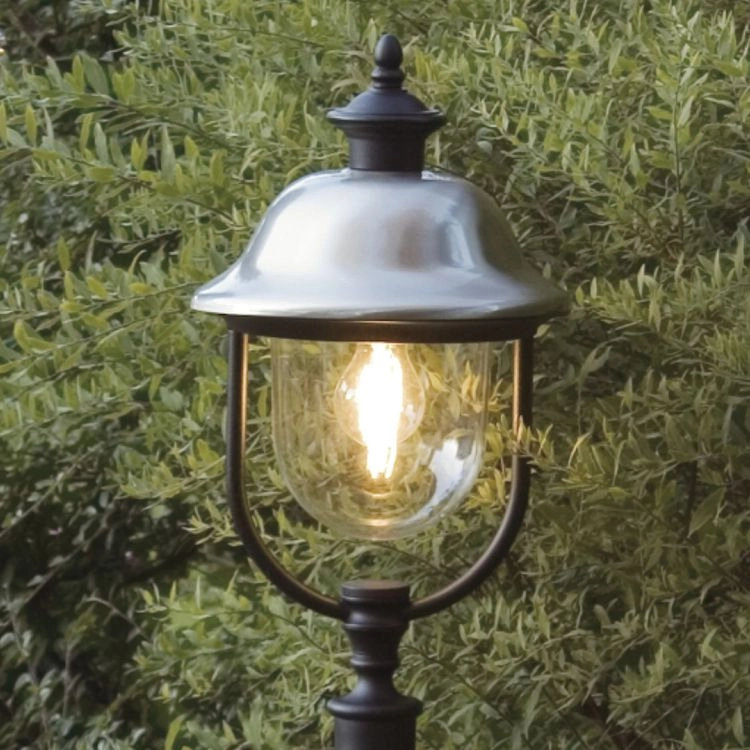 Staande buitenlamp Parma 125cm rvs met zwart KonstSmide 7318307242003