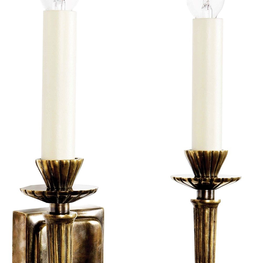 Antieke kandelaar Hampton 2-lichts - antiek koper (ANT) Limehouse