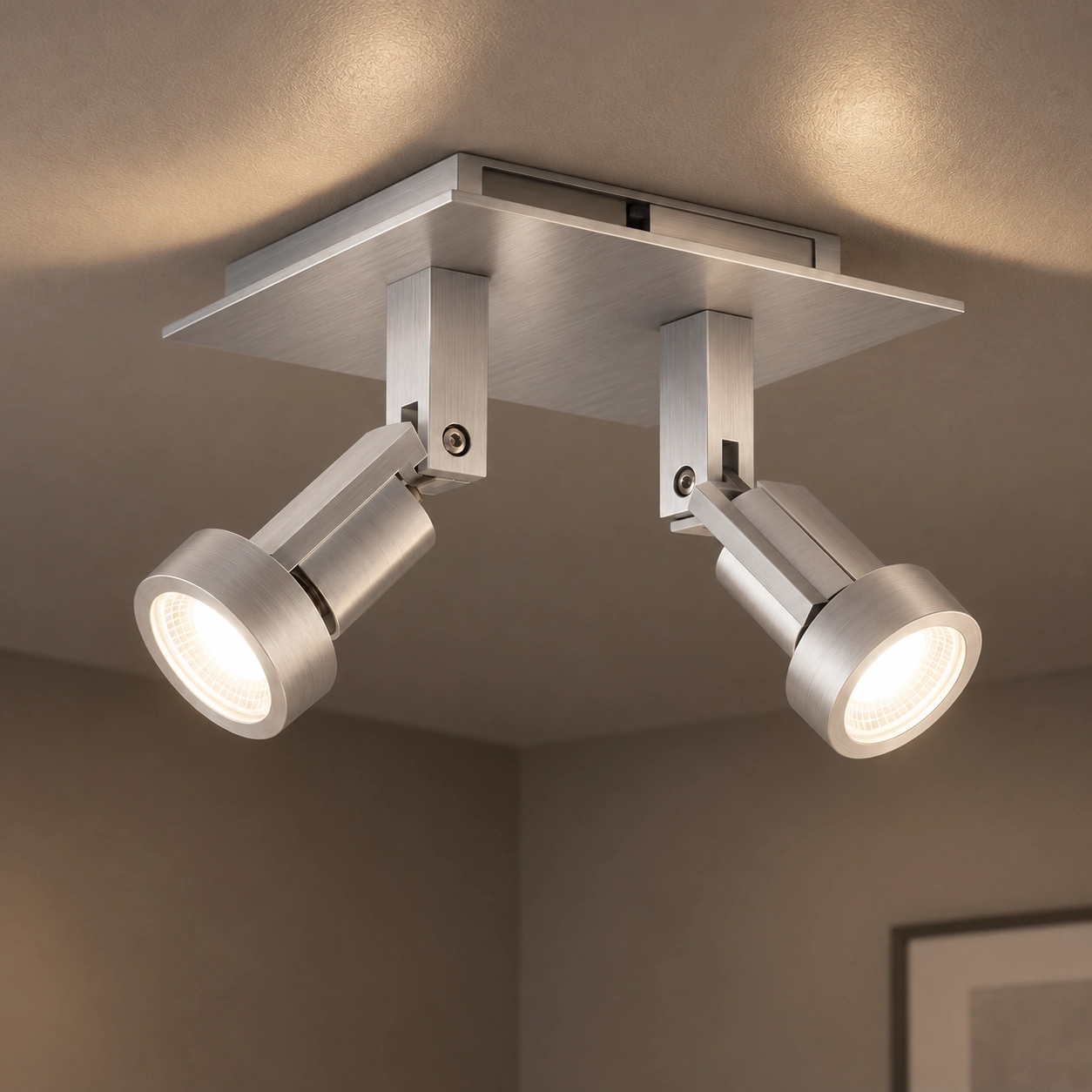 Dubbele opbouwspot Tech II grijs
