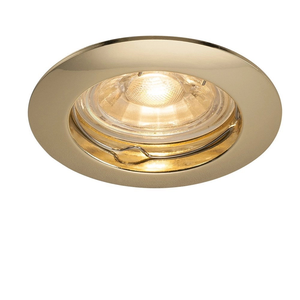 Plafond inbouwspot Pika messing