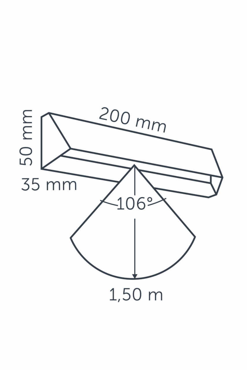 Wandlamp Wedge Slim Dark 12 volt LED In-lite 8717051004001