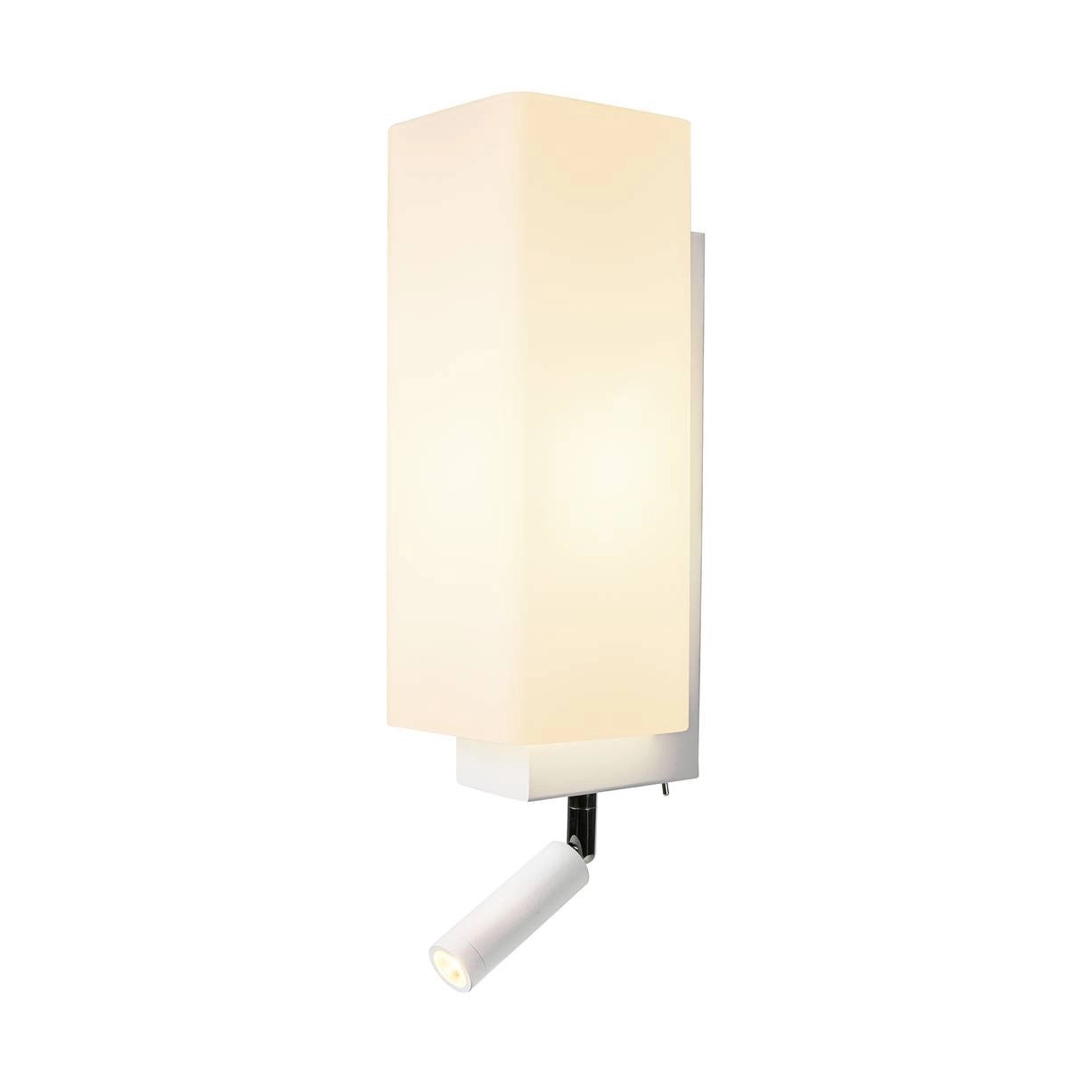 Slaapkamer wandlamp Quadrass wit