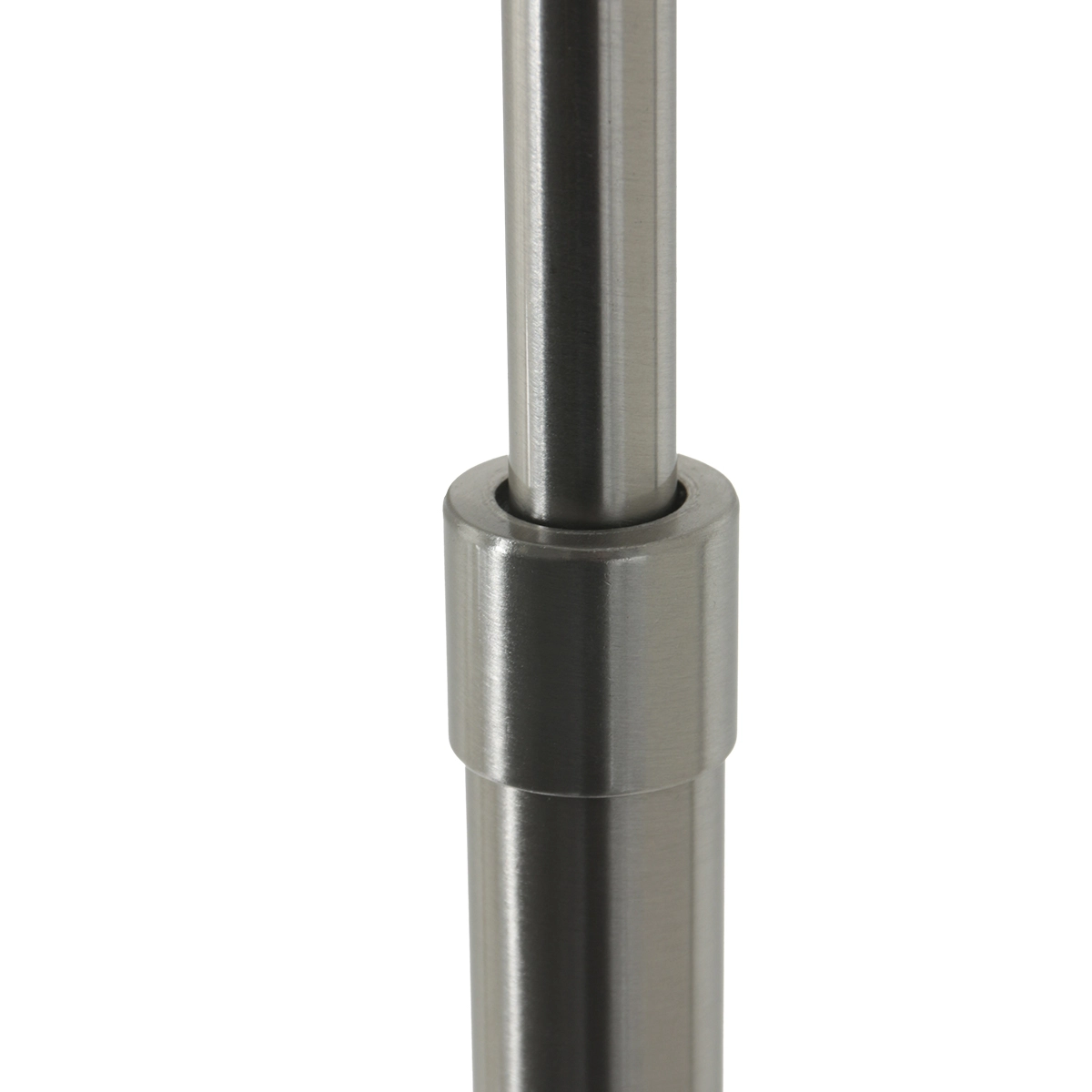Vloer Leeslamp Prestige Chic RVS met 40cm wit linnen kap Steinhauer 8712746145724