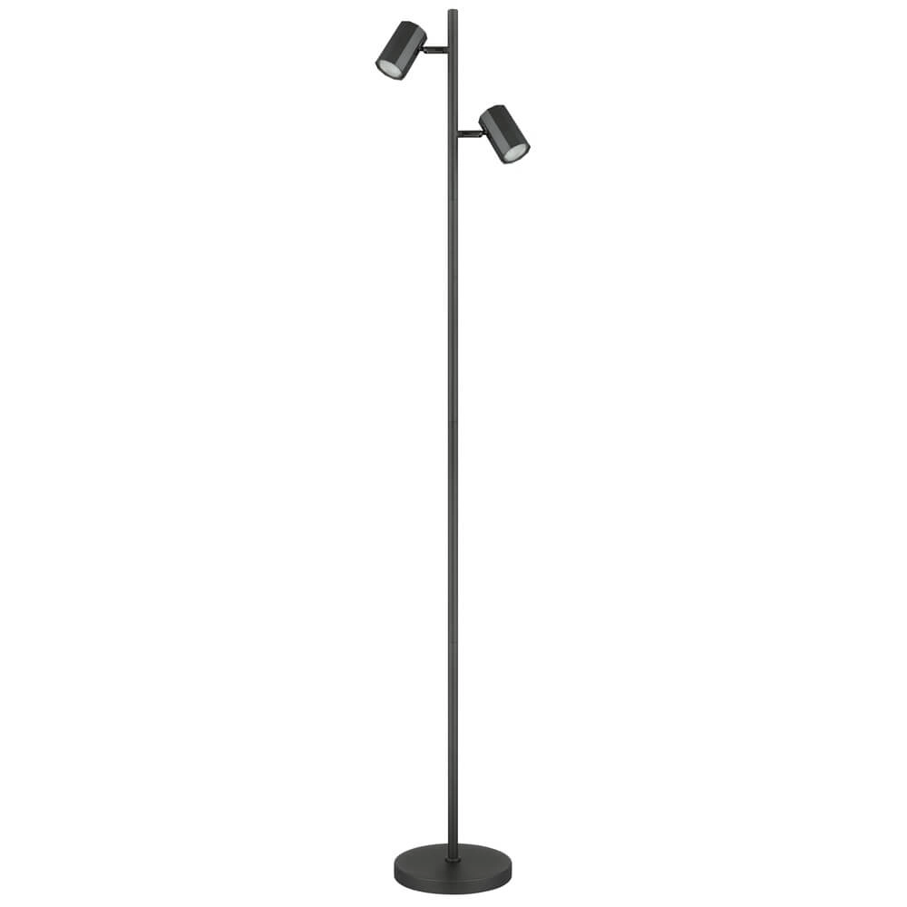 Grijze vloerlamp James dubbel Globo 9007371456840