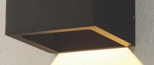 Design wandlamp Cube zwart vierkant Artdelight 8719831734313
