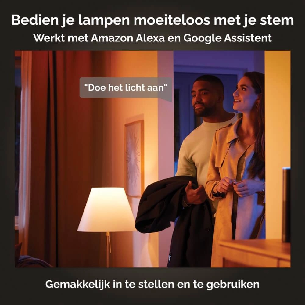Vierkante inbouwspot Hue Centura - White and Color richtbaar zilvergrijs Philips 8720169319158