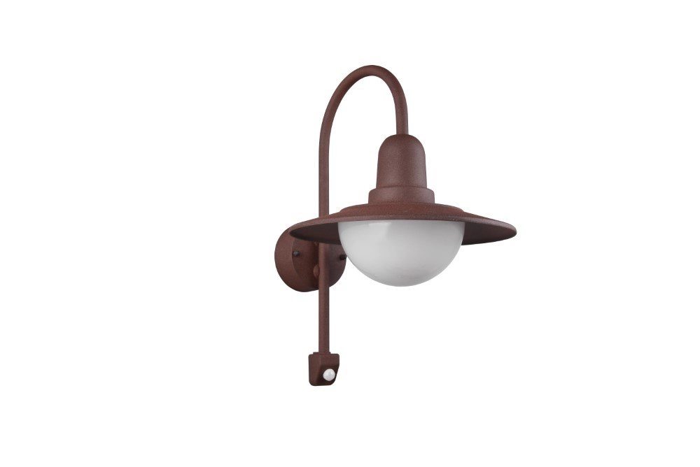 Muurlamp roestbruin Norman met bewegingssensor