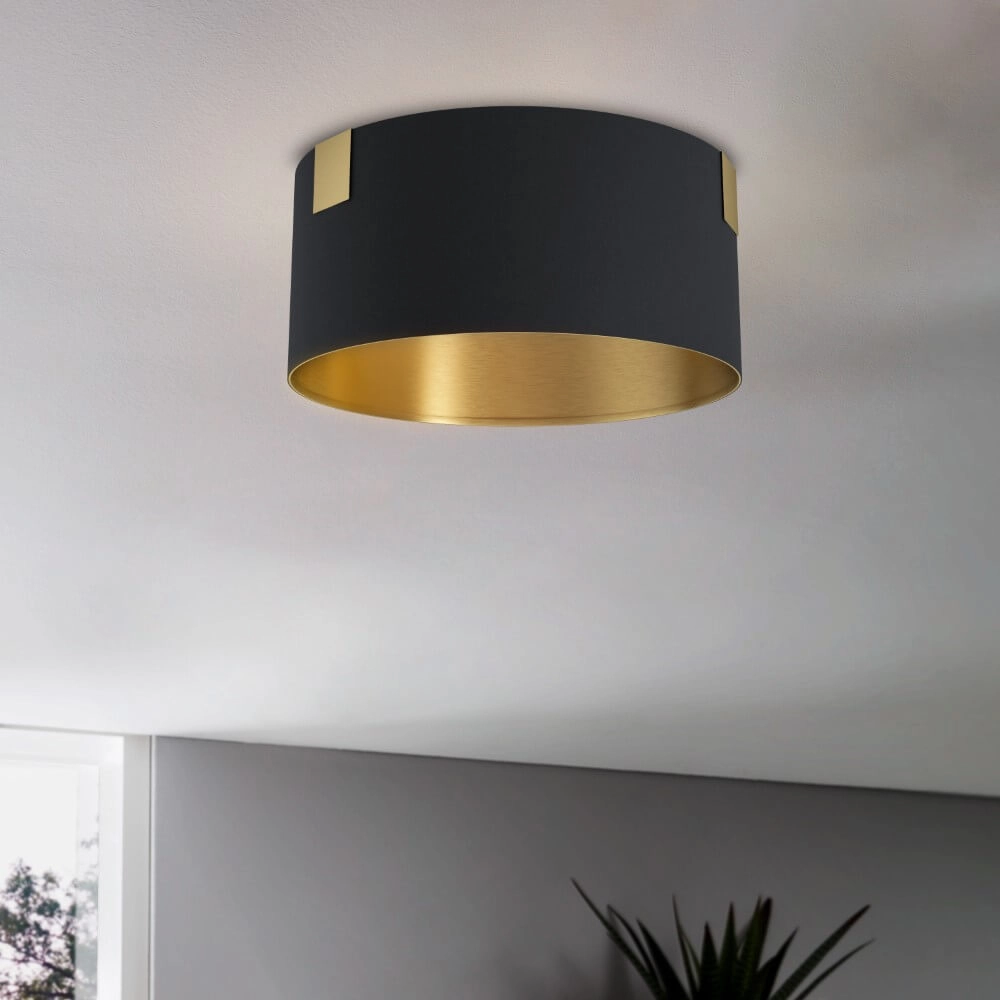 Plafondlamp Tortola 1 Ø 45cm - zwart met goud Stars of Light 9002759399634