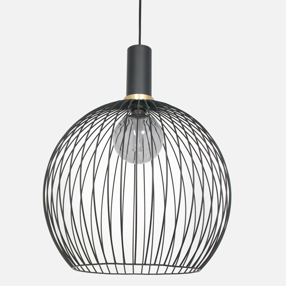 Draadlamp Aureole 42cm zwart met goud Steinhauer 8712746135480
