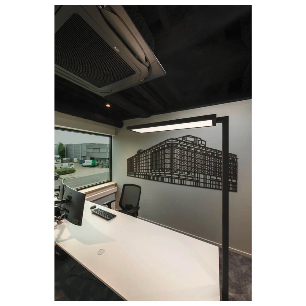 Led kantoor vloerlamp Worklight Pro zwart - enkel SLV 4024163278003