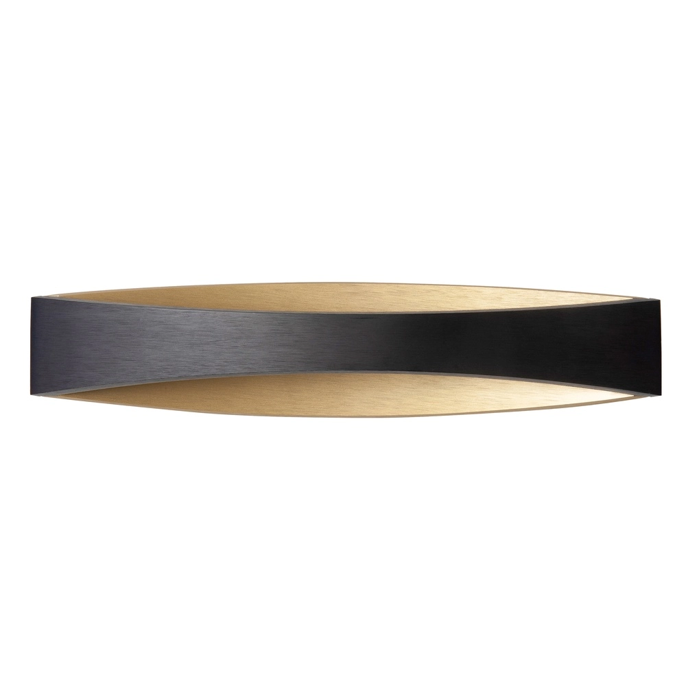 Strakke wandlamp Medusa 35cm zwart en goud