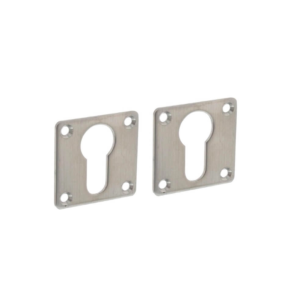Set van 2 cilinderrozetten Tira vierkant RVS 2mm
