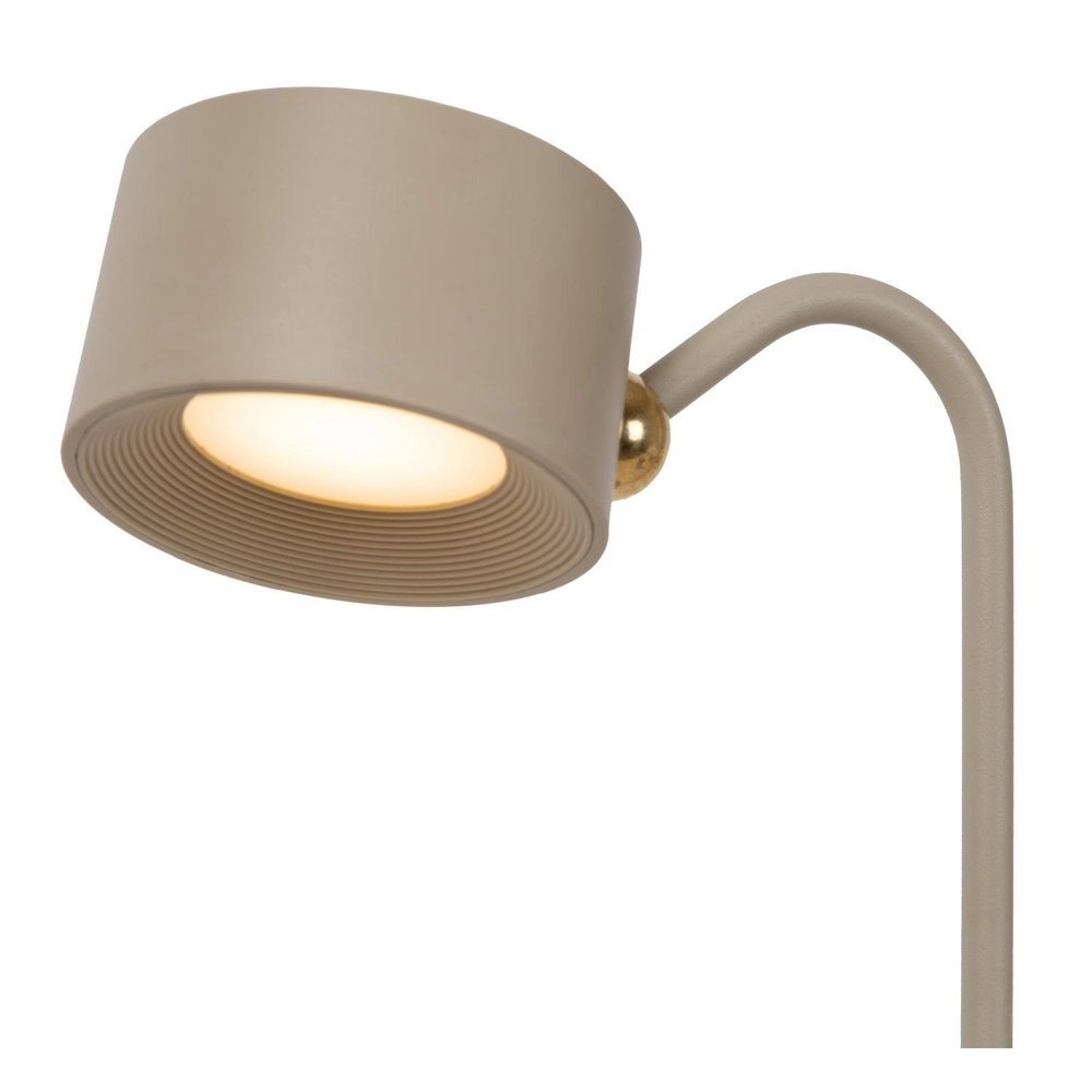 Oplaadbare bureaulamp Jolan taupe Lucide 5411212461100