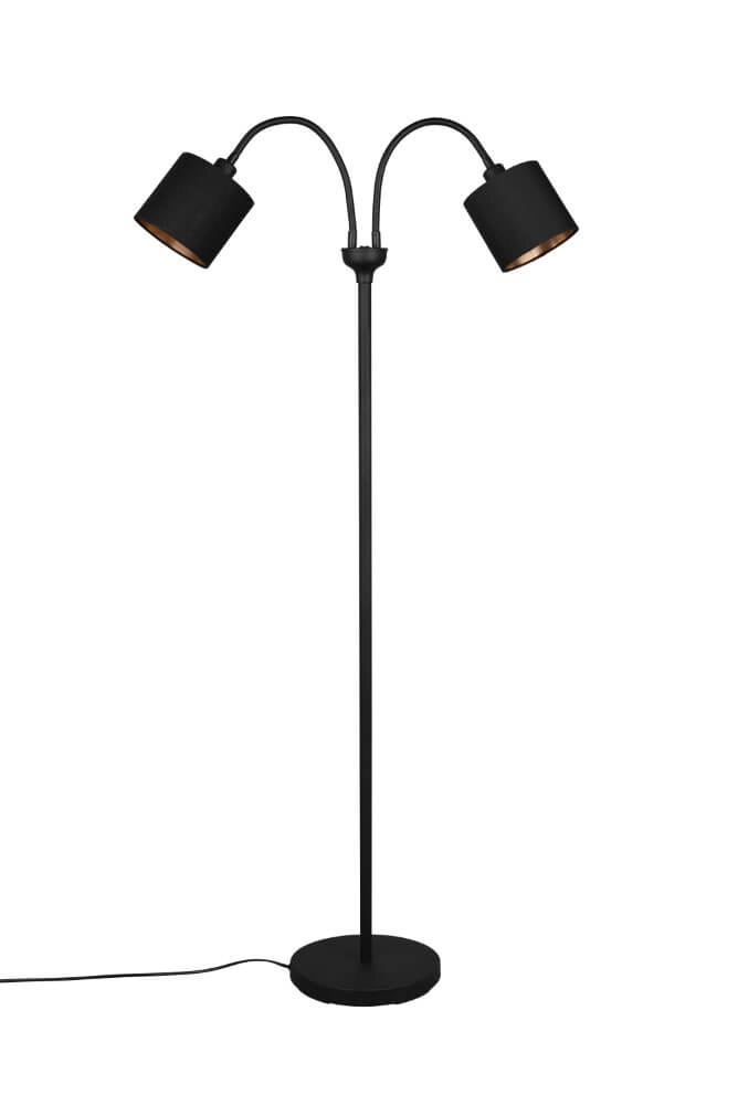 Vloerlamp Tommy 2-lichts zwart