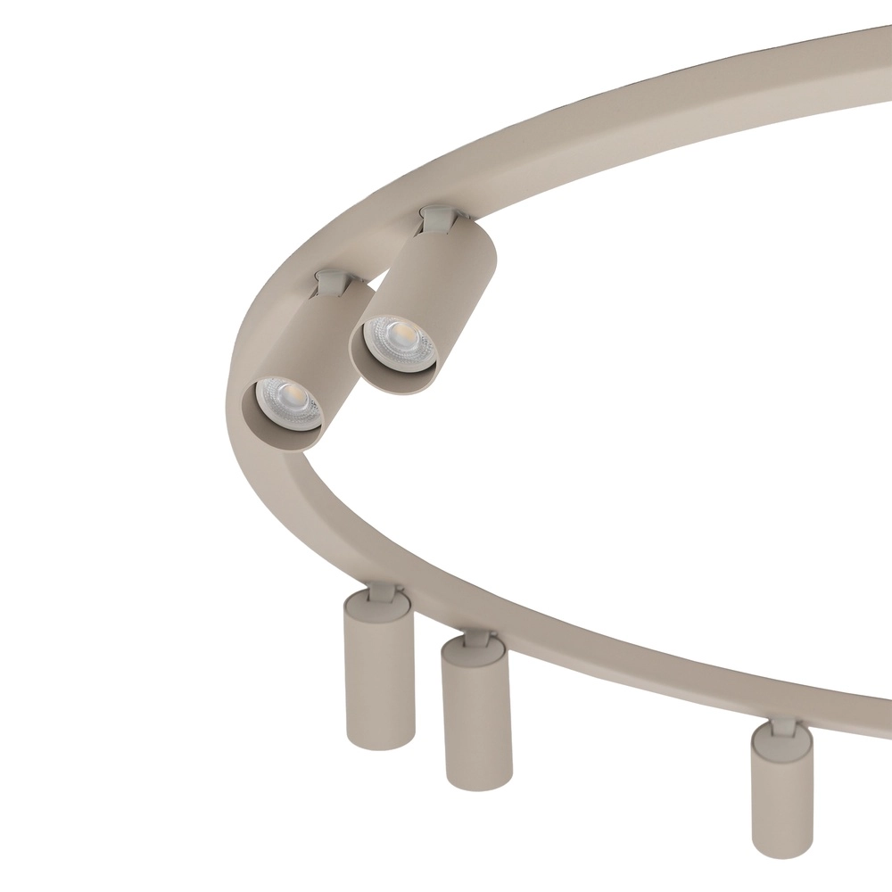 Cirkel opbouwspots Fourty 9x GU10 - beige Lyora 5903139119542