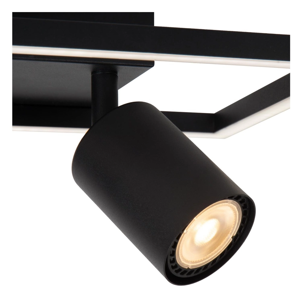 Design plafondlamp Arianne led met 2x GU10 zwart Lucide 5411212530882