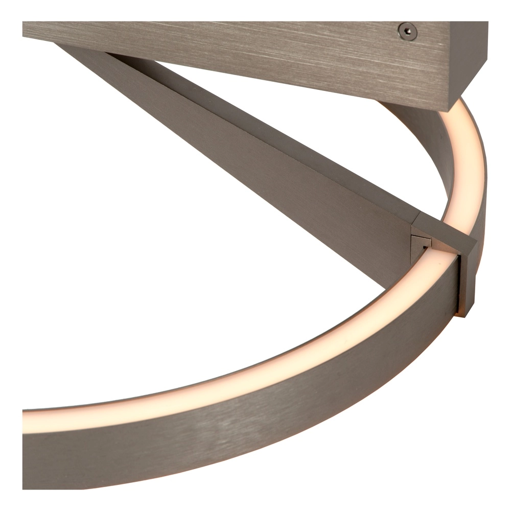Design plafondlamp Applause Ø 40cm - geborsteld staal - met afstandsbediening Premium by Lucide 5411212221780