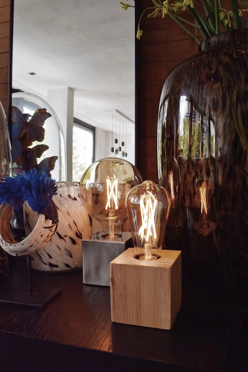 Houten tafellampje Calexa Circle 8712879148029