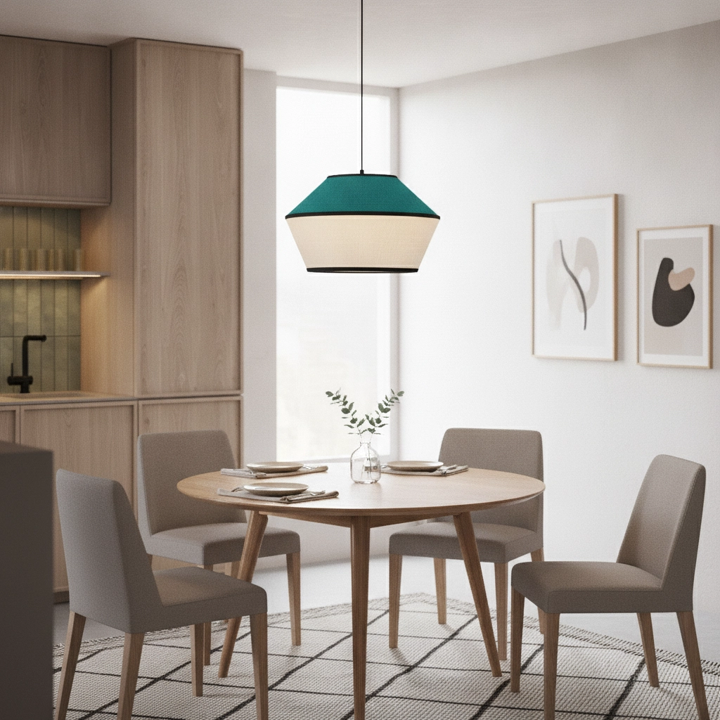 Hanglamp Veliss wit met blauw