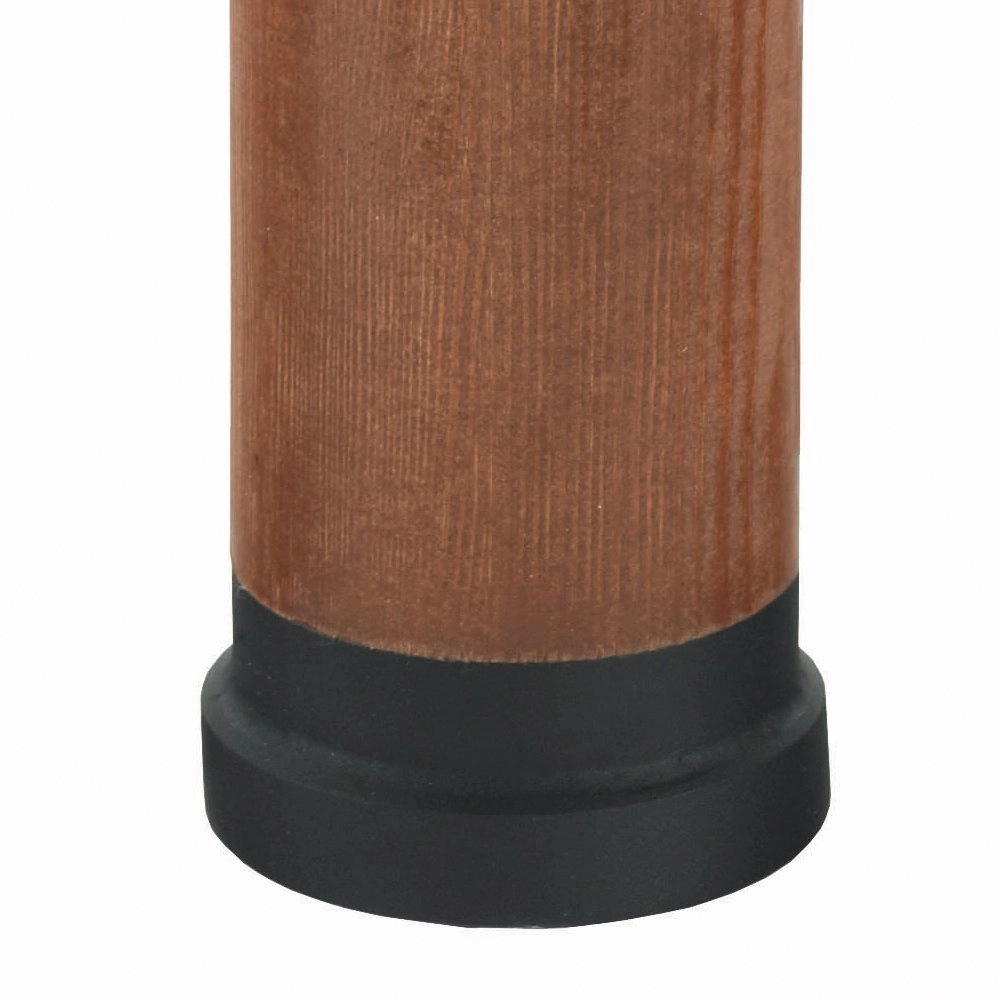 Landelijke terraslamp Selhalm 85cm zwart met hout Franssen 7042891440667