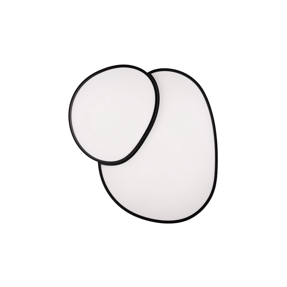 Organische plafonniere Rise 77cm zwart Trio 4017807600612