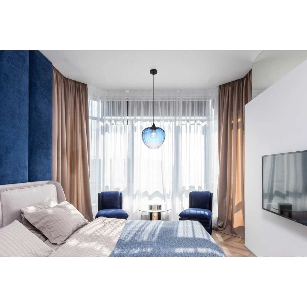 Hanglamp Sander blauw glas Globo 9007371512126