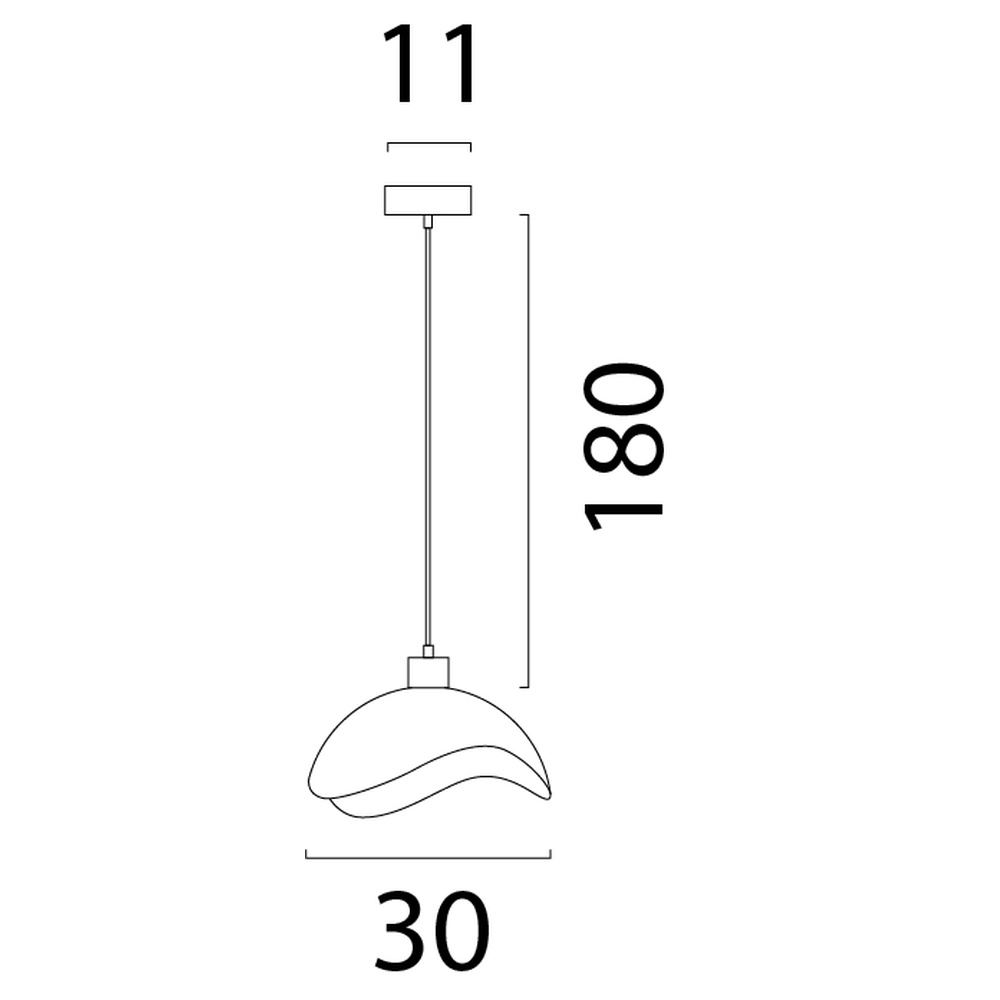 Design hanglamp Volta Ø30cm - golvend - zwart Masterlight 8718121395517