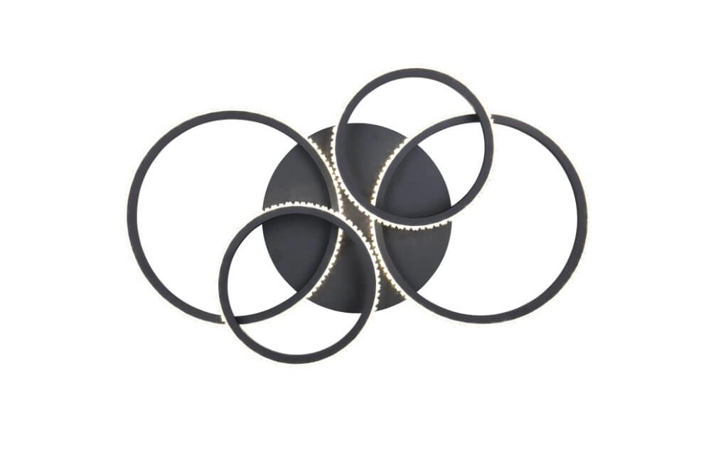 Design plafondlamp Cires zwart Trio 4017807600964