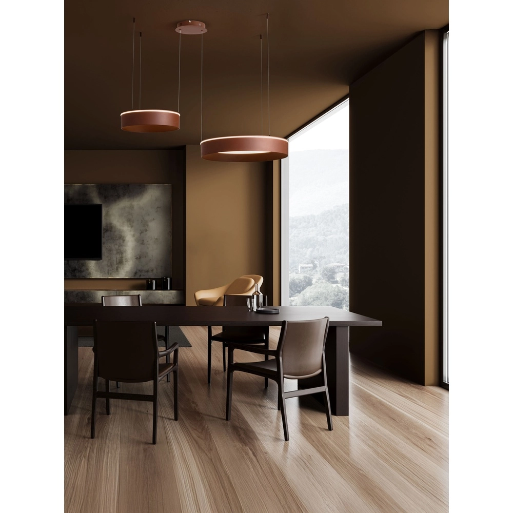 Moderne hanglamp Olivia dubbel bruin