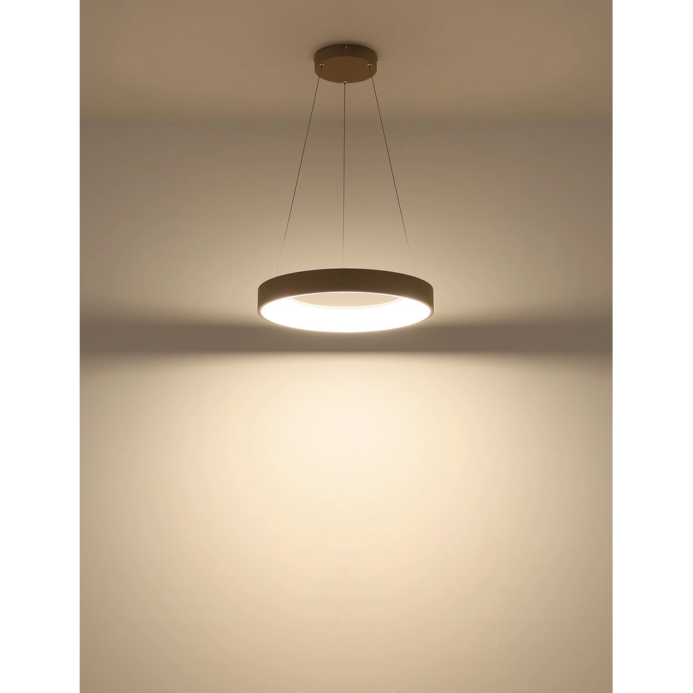 Moderne hanglamp Gallegos zand bruin Ø 50cm Globo 9007371569960