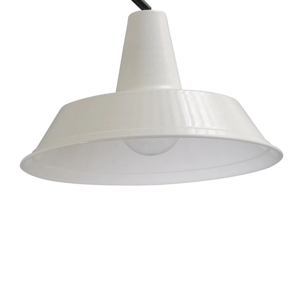 Retro vloerlamp Industria 186 zwart met witte kap Masterlight 8718121236018
