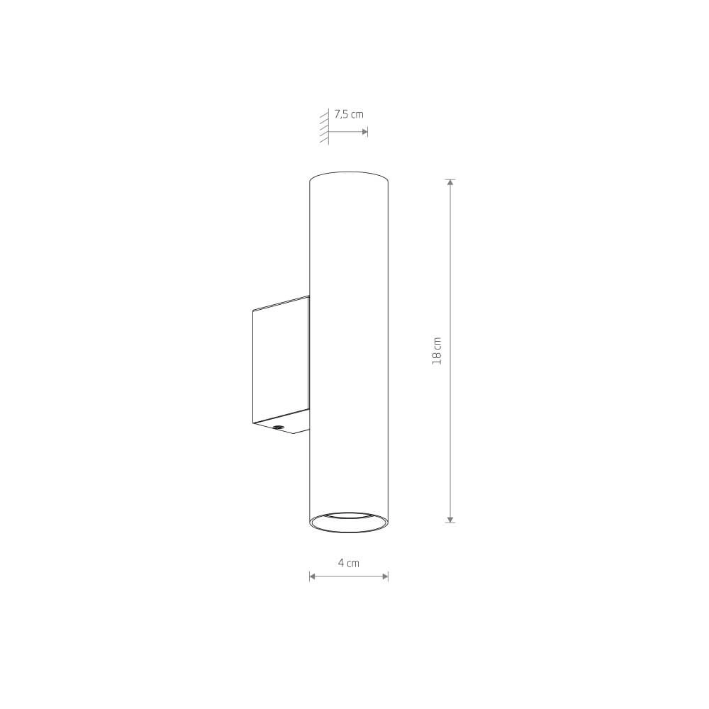 Witte wandspot Fourty  M up & down Lyora 5903139107525
