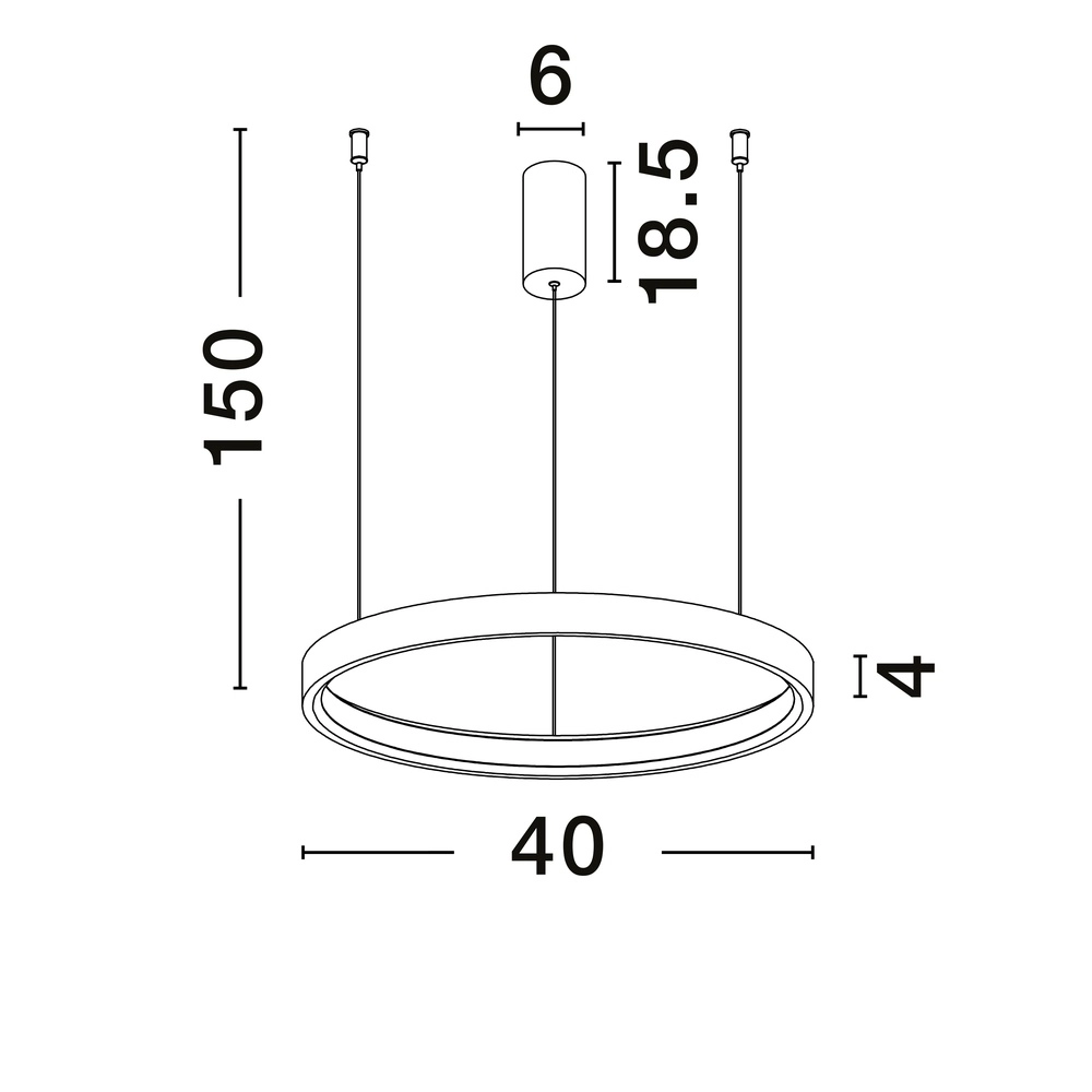 Strakke hanglamp Perrine Ø 40cm koffie bruin Lyora 5212017438928
