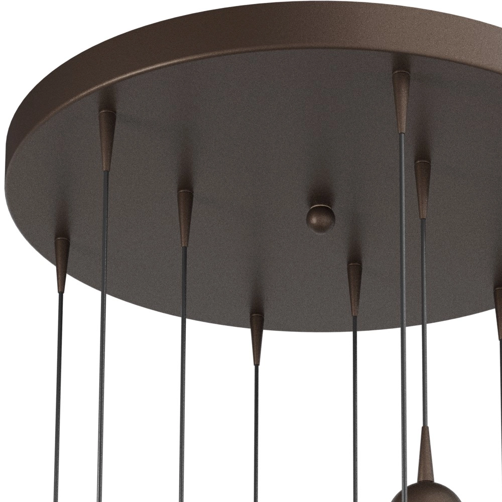 9-lichts hanglamp Talana cacao bruin Ø 50cm DTW Masterlight 8718121399065