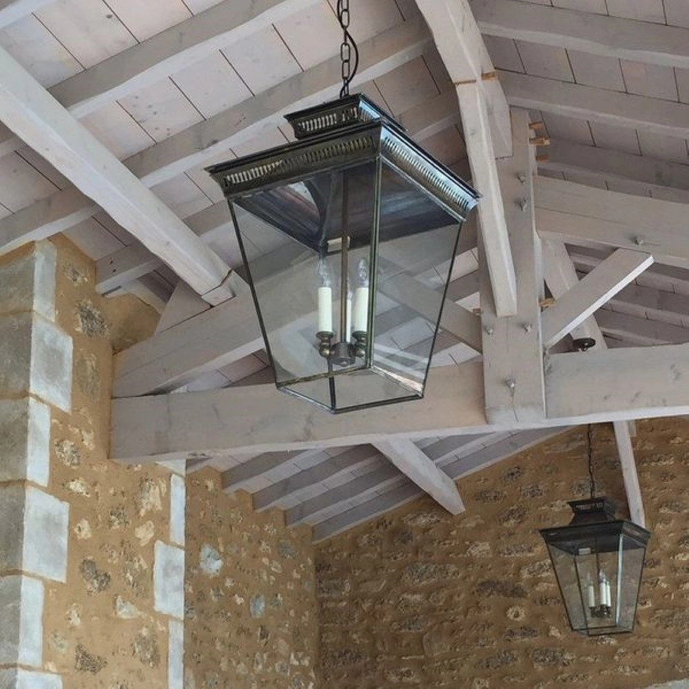 Antieke hanglamp Pagoda L antiek koper (ANT) Limehouse