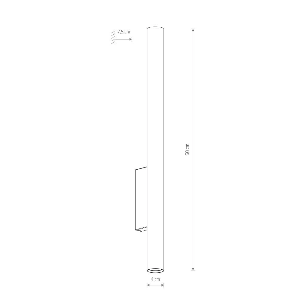 White long wall spotlight Fourty  XL up & down Lyora 5903139107587